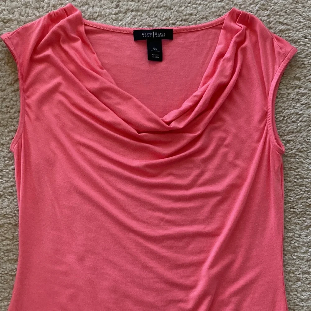 White House Black Market Coral Draped Neck Tank - Picture 3 of 5